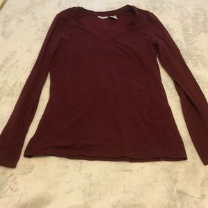 Long sleeve v neck top